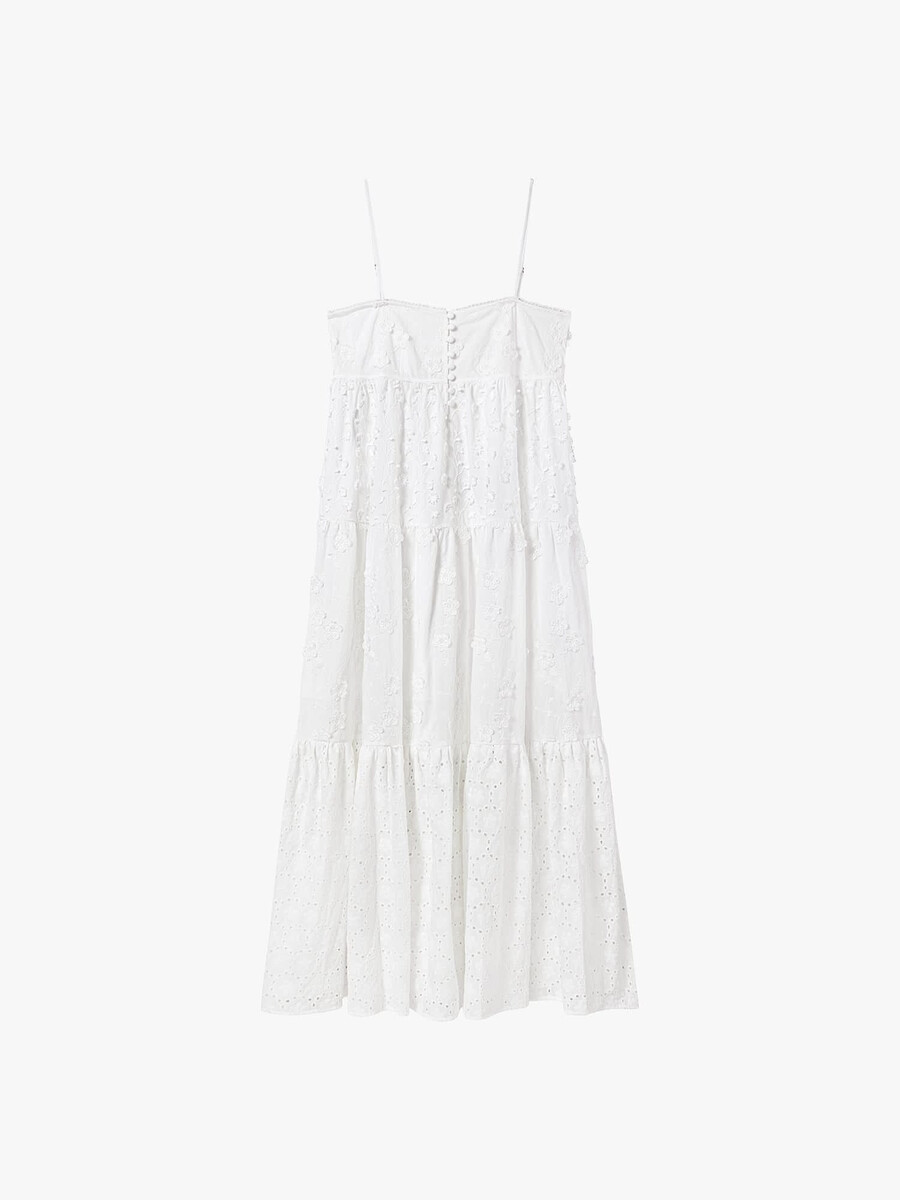 besticktes trägerkleid