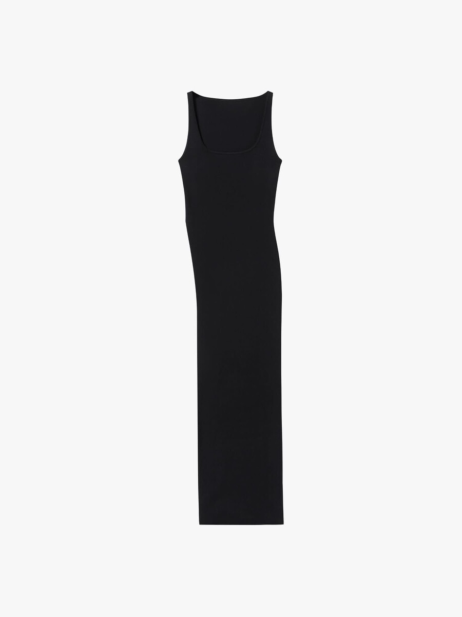 Ärmelloses kleid mit schlitz am rücken