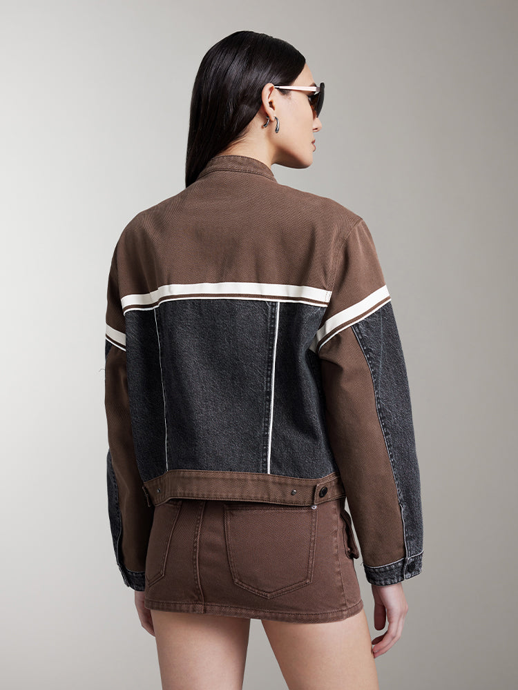 patchwork-jeansjacke
