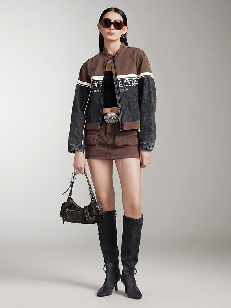 patchwork-jeansjacke