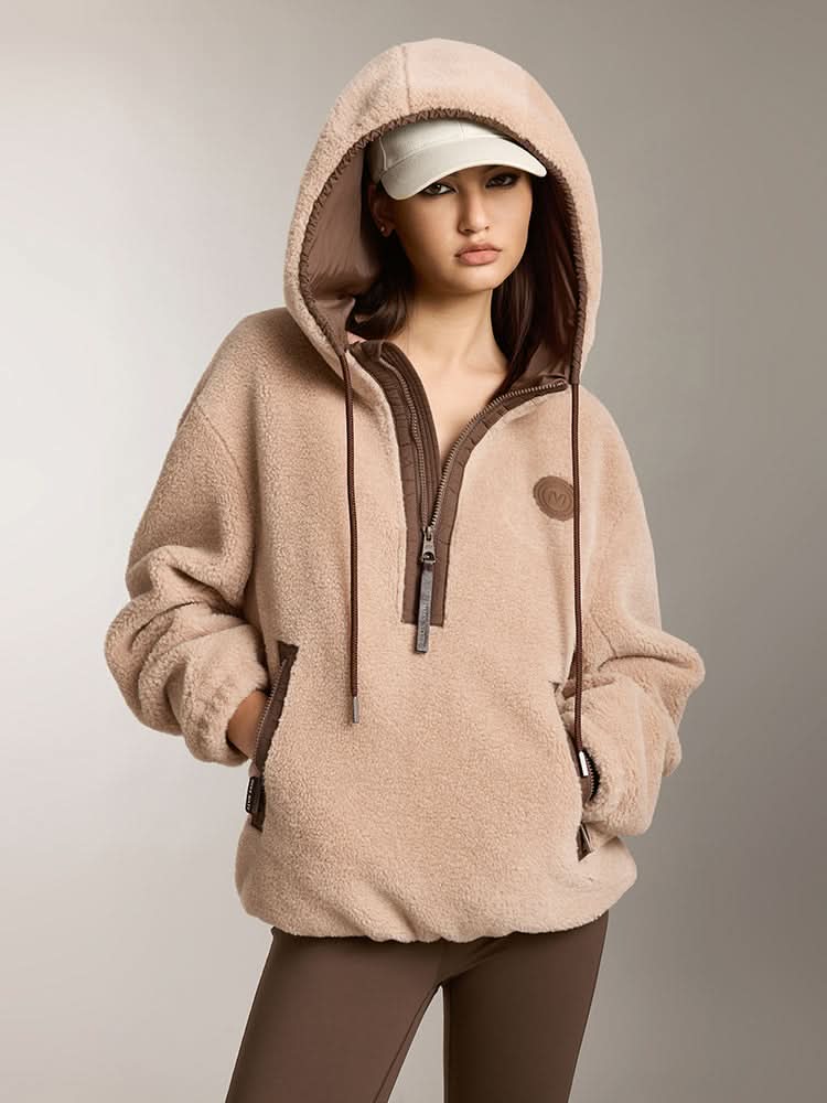 fleecejacke mit kapuze