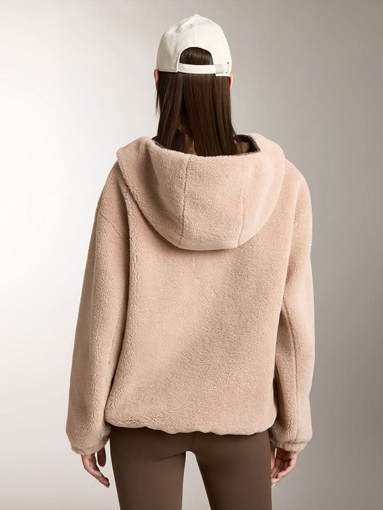 fleecejacke mit kapuze