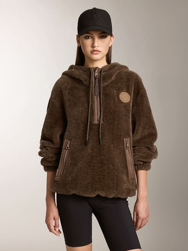 fleecejacke mit kapuze