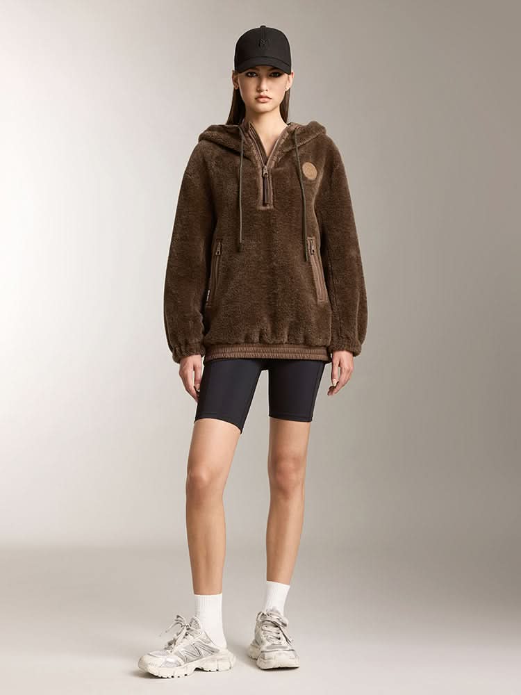fleecejacke mit kapuze