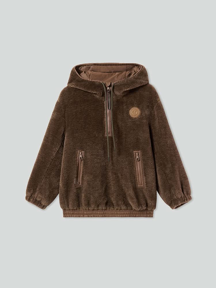 fleecejacke mit kapuze