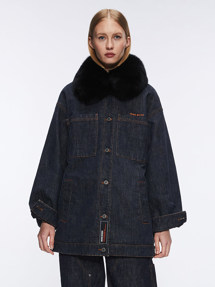 abnehmbare jeansjacke