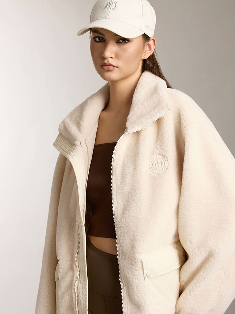fleecejacke mit flanellkragen