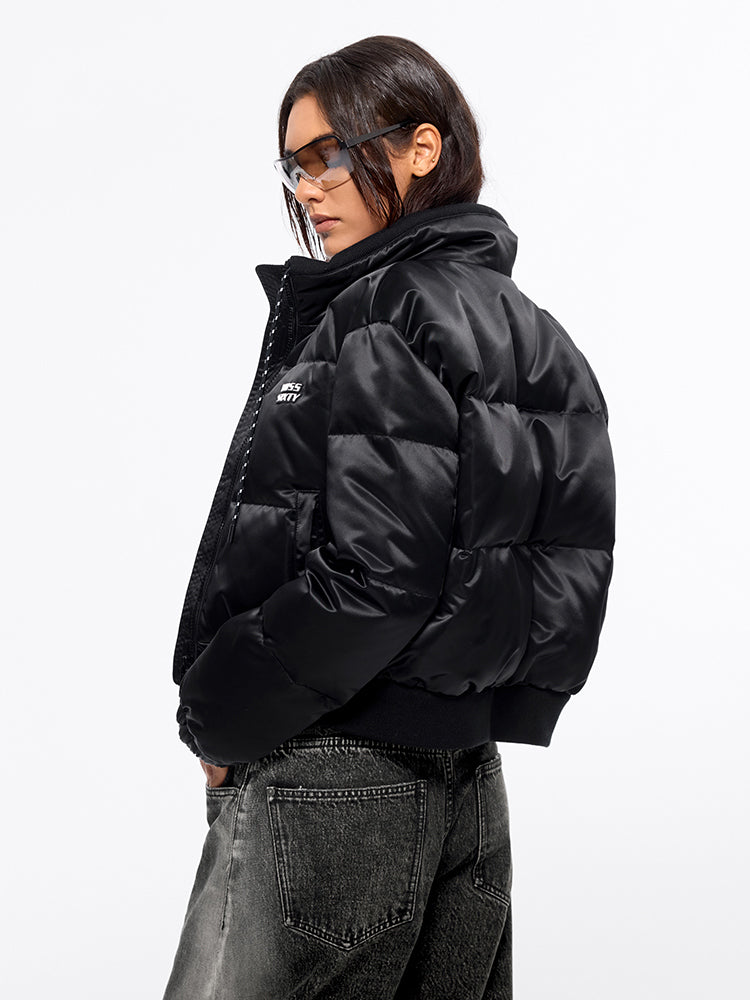 flanelljacke mit kordelzug am kragen wattiert