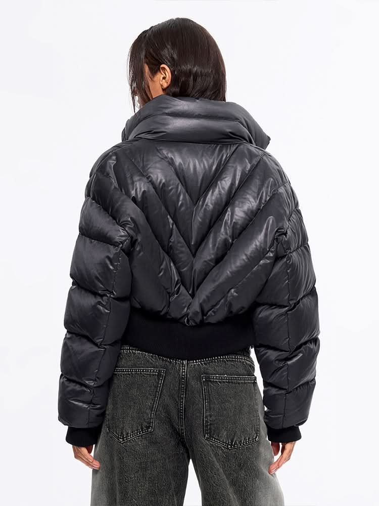 flanelljacke mit kragen und steppkragen