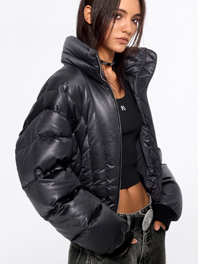 flanelljacke mit kragen und steppkragen