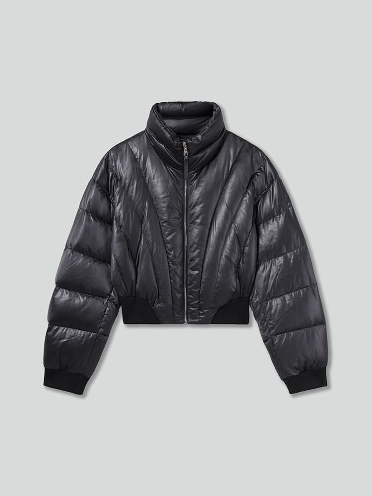 flanelljacke mit kragen und steppkragen