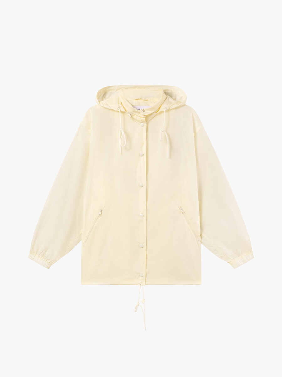 leichte jacke mit verstaubarer kapuze