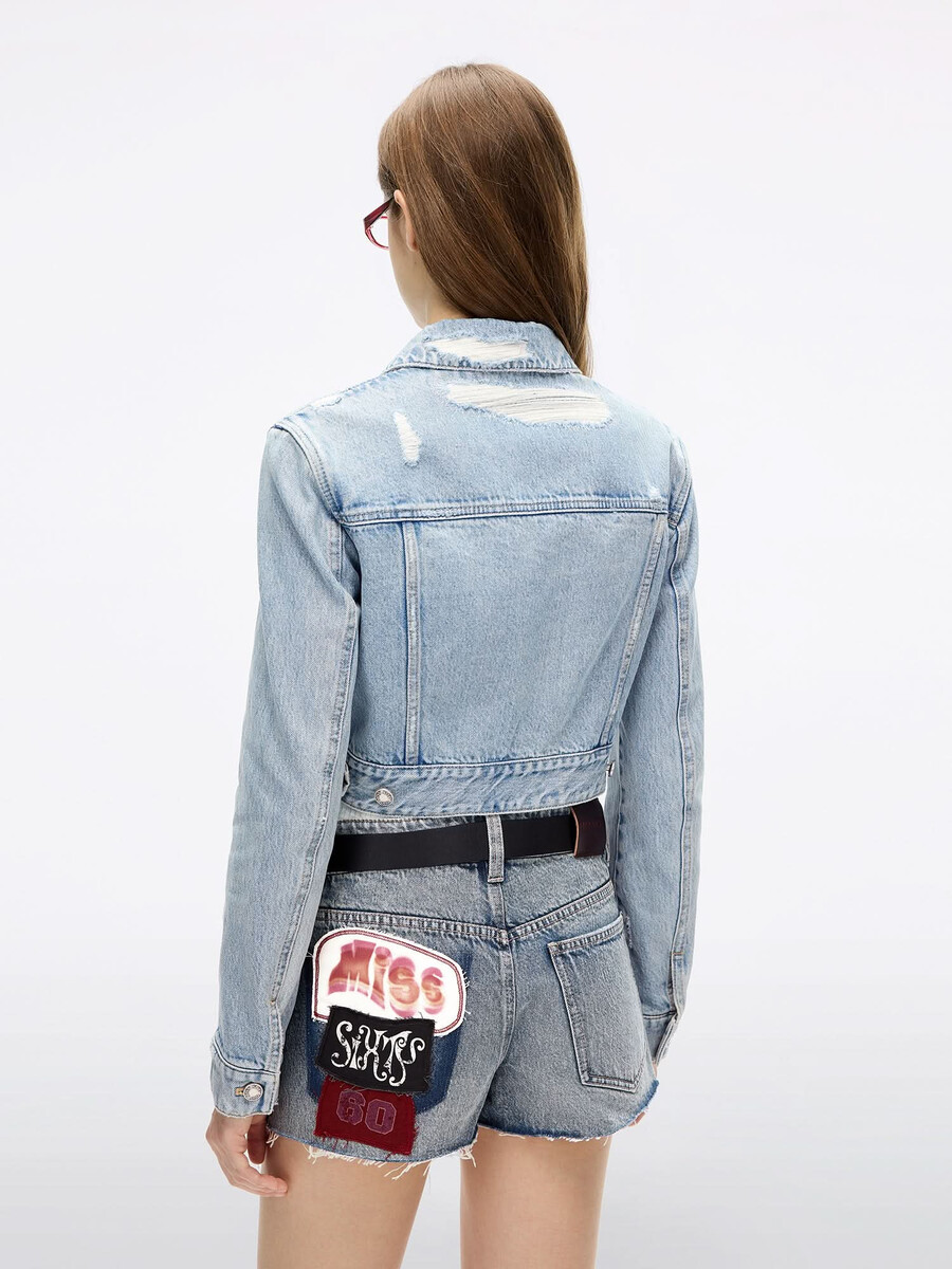 patchwork-jeansjacke