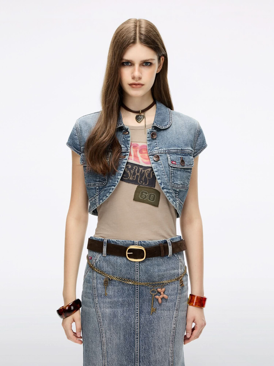 kurze jeansjacke