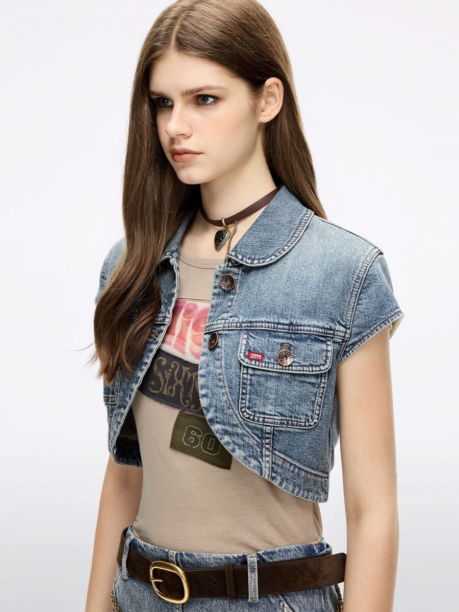 kurze jeansjacke