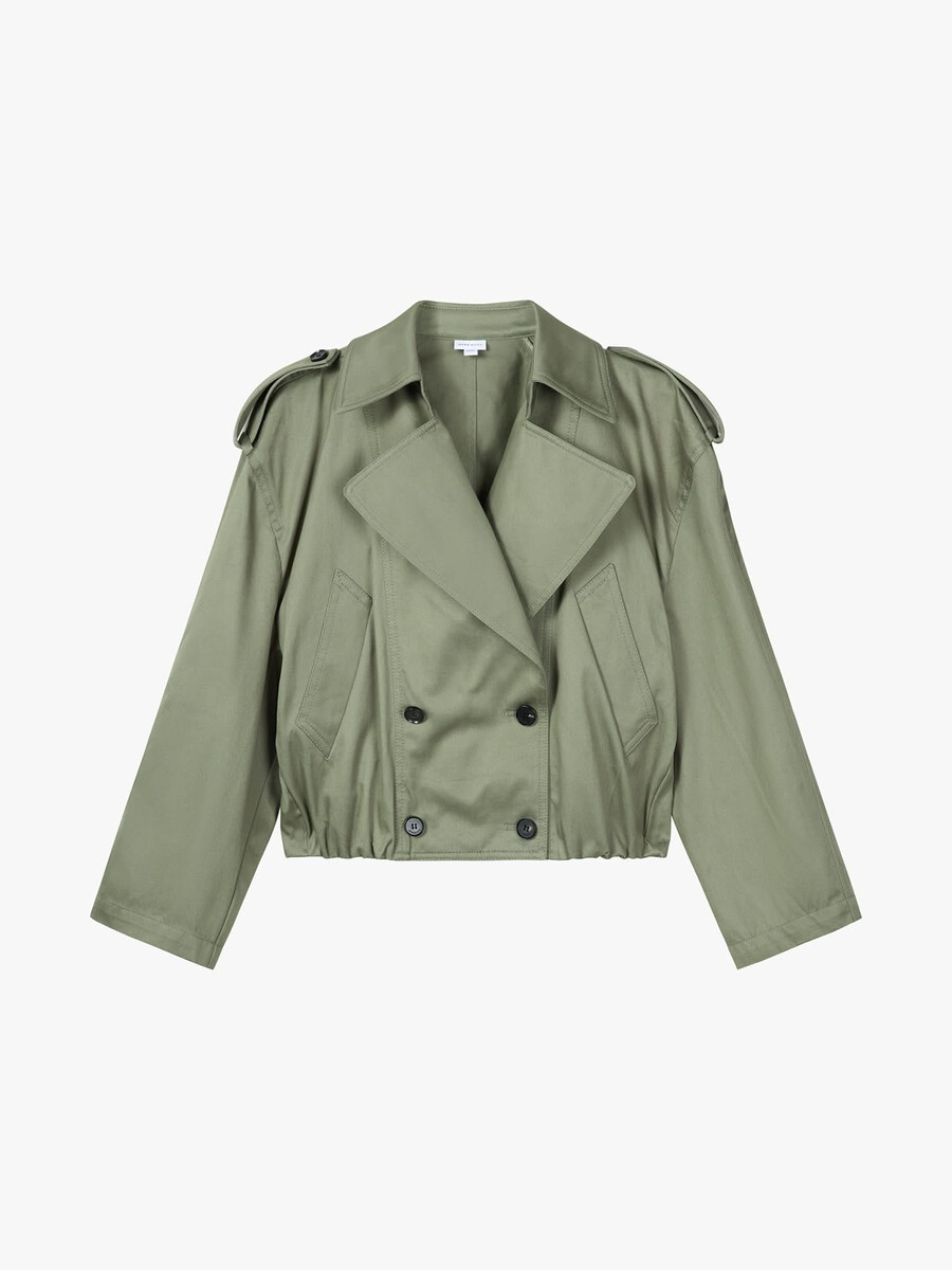 locker geschnittener trenchcoat