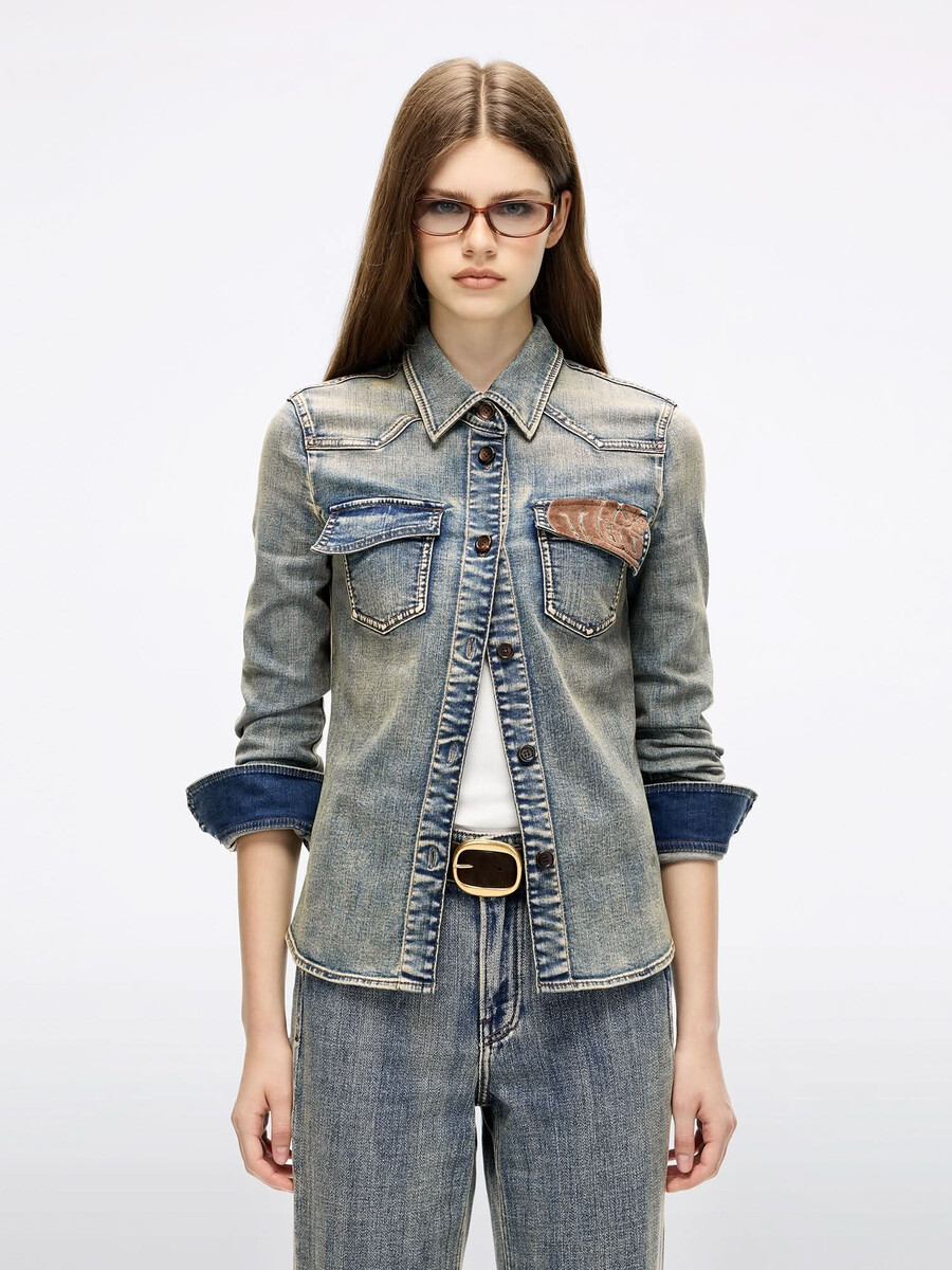 patchwork-jeanshemd