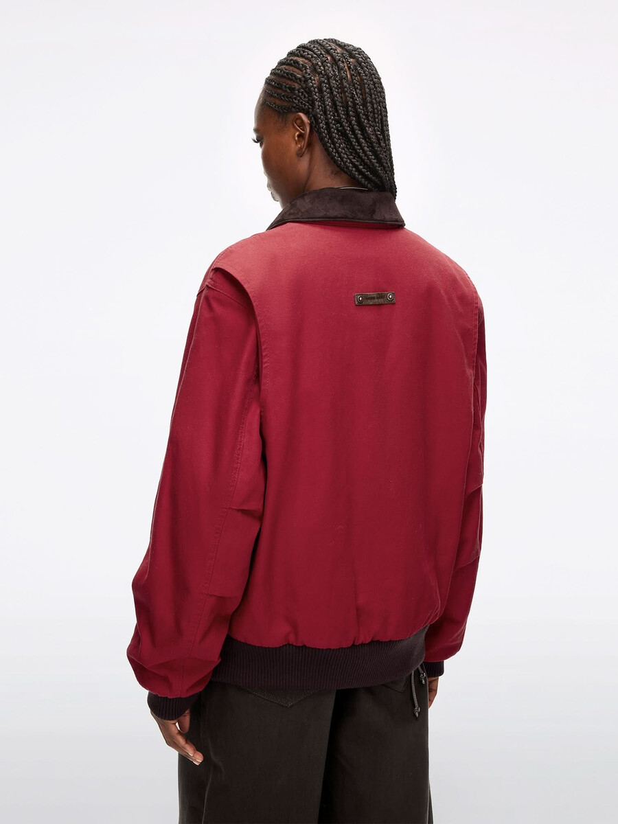 wattierte jeansjacke