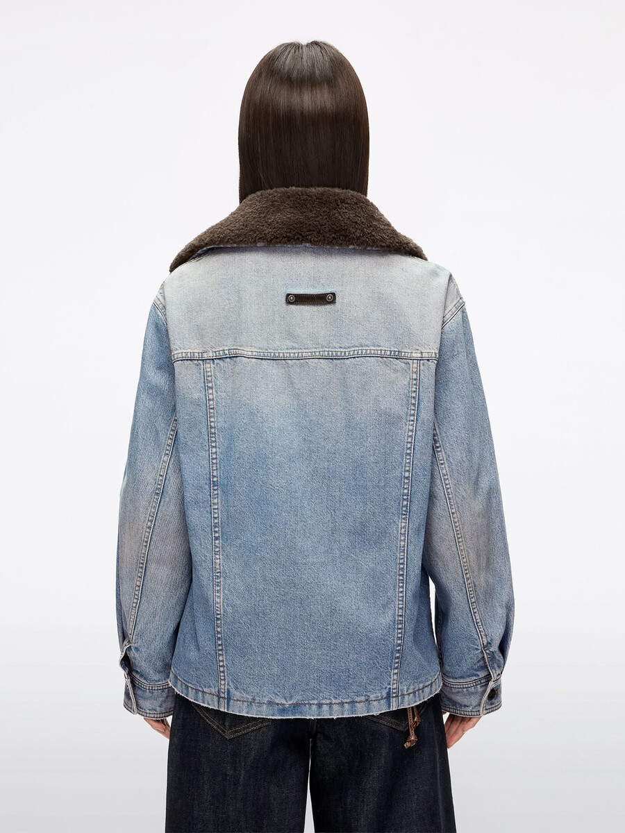 jeansjacke im utility-stil