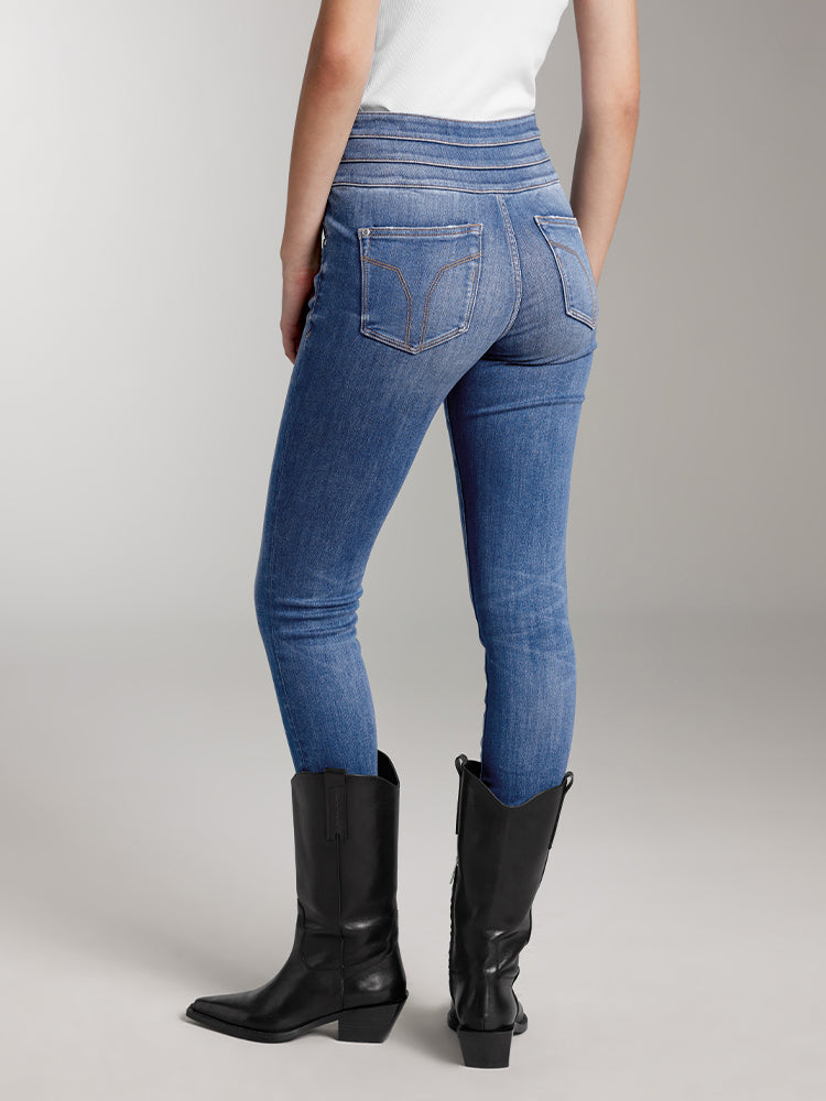 high waisted slim fit jeans