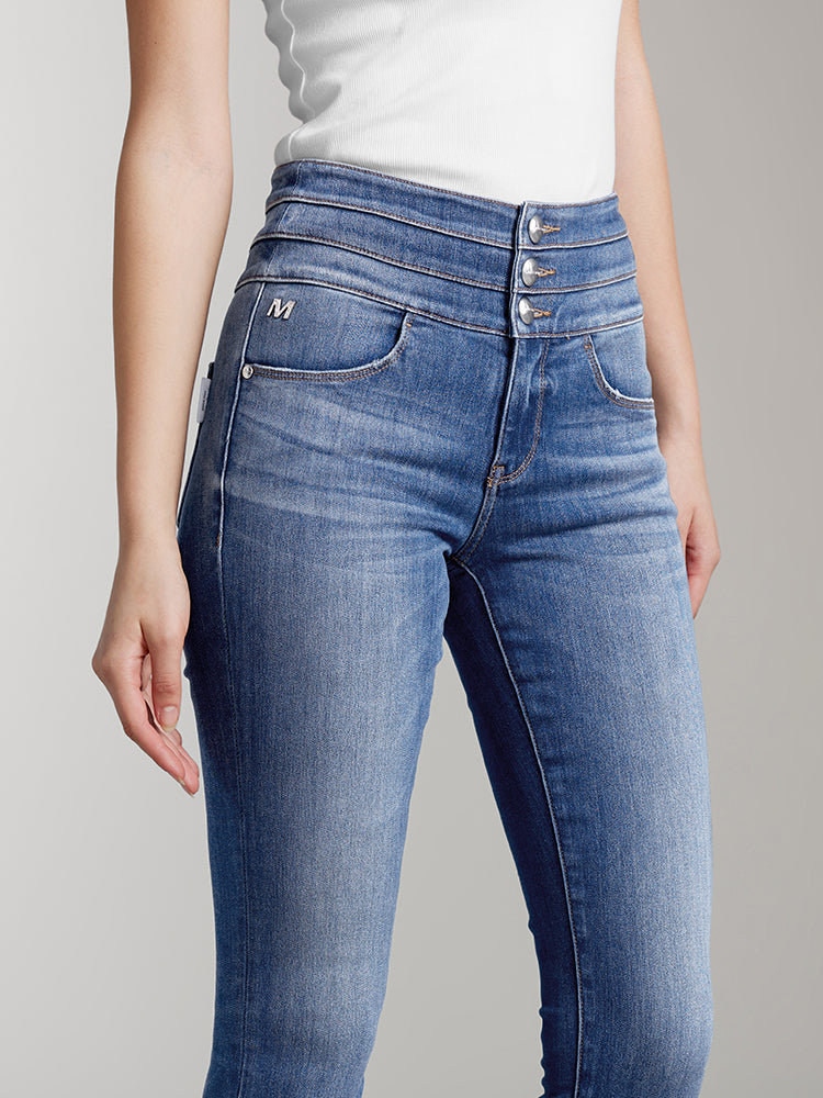 high waisted slim fit jeans