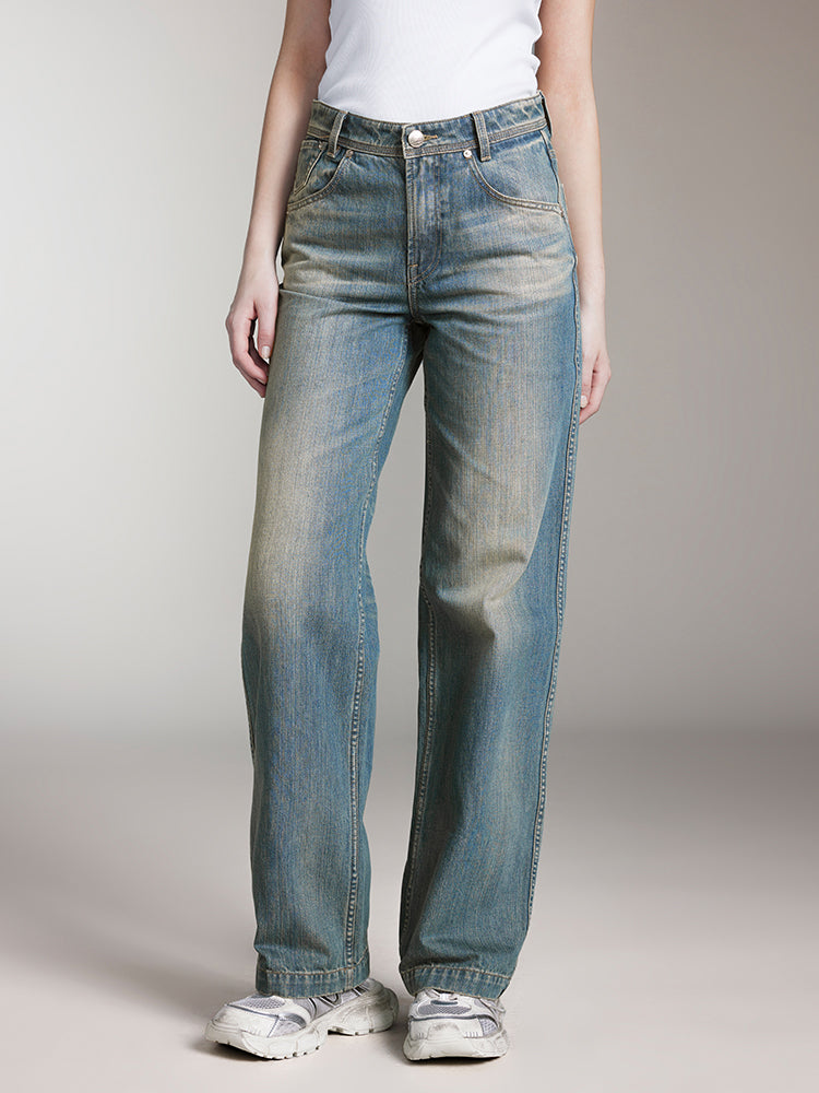 jeans mit gerader passform