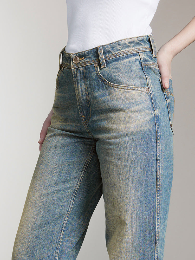 jeans mit gerader passform