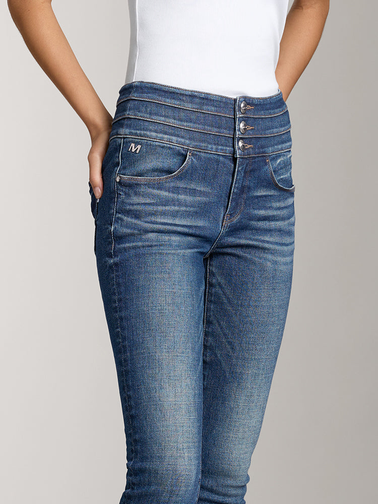 high waisted slim fit jeans