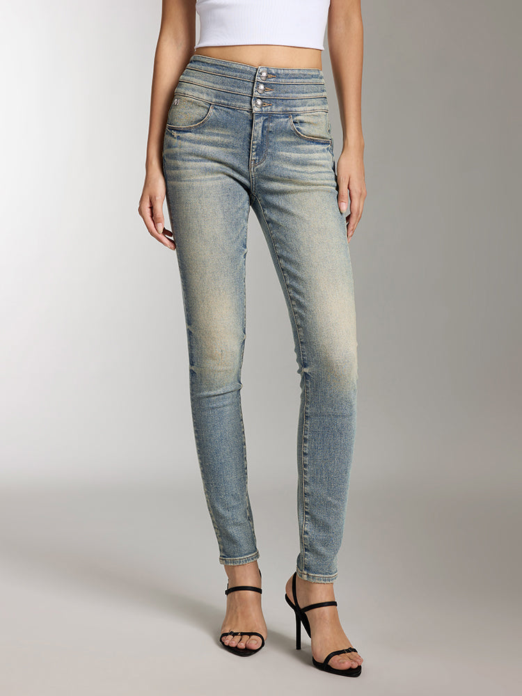 high waisted skinny jeans