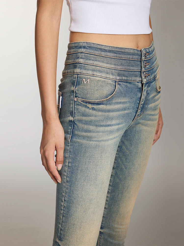high waisted skinny jeans