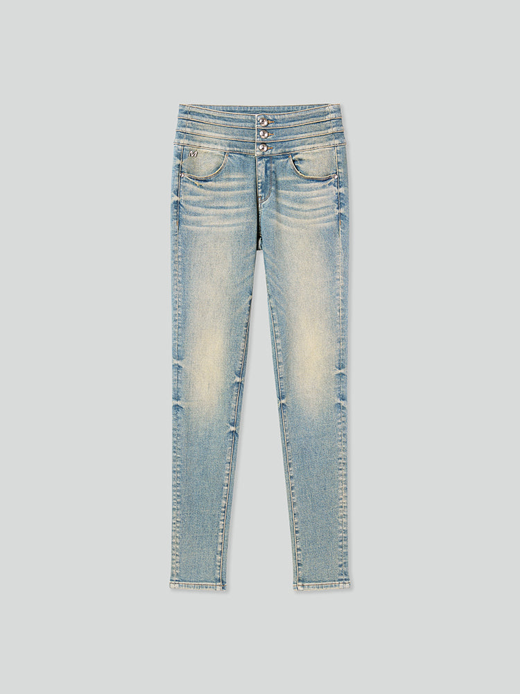 high waisted skinny jeans
