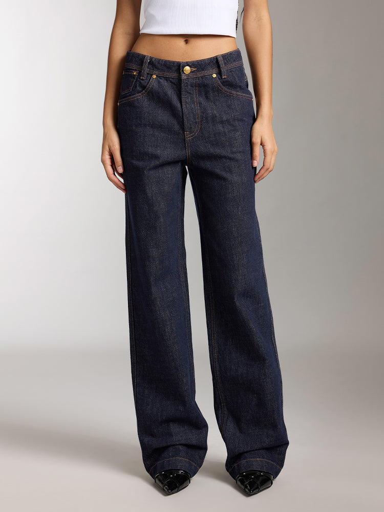 jeans mit gerader passform