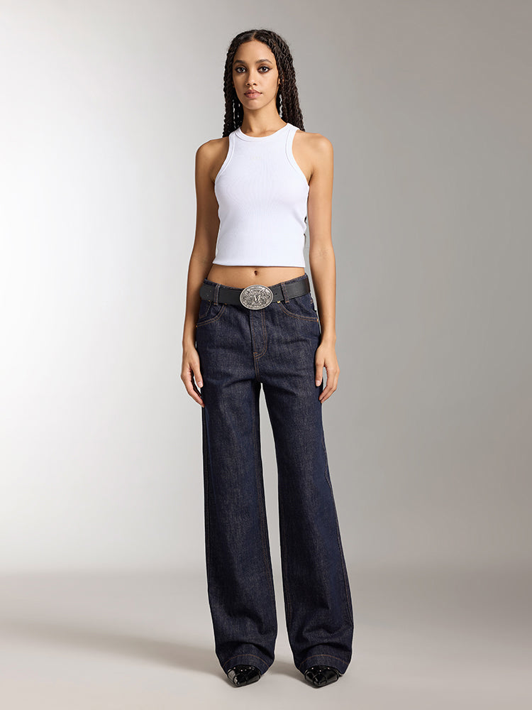 jeans mit gerader passform