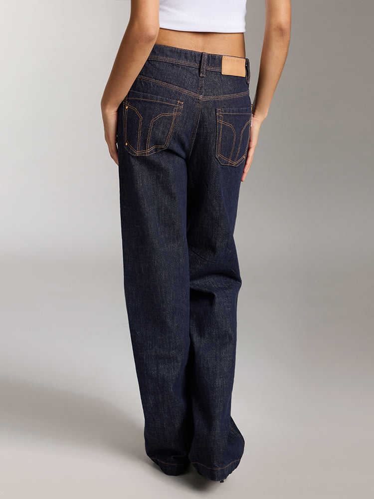 jeans mit gerader passform
