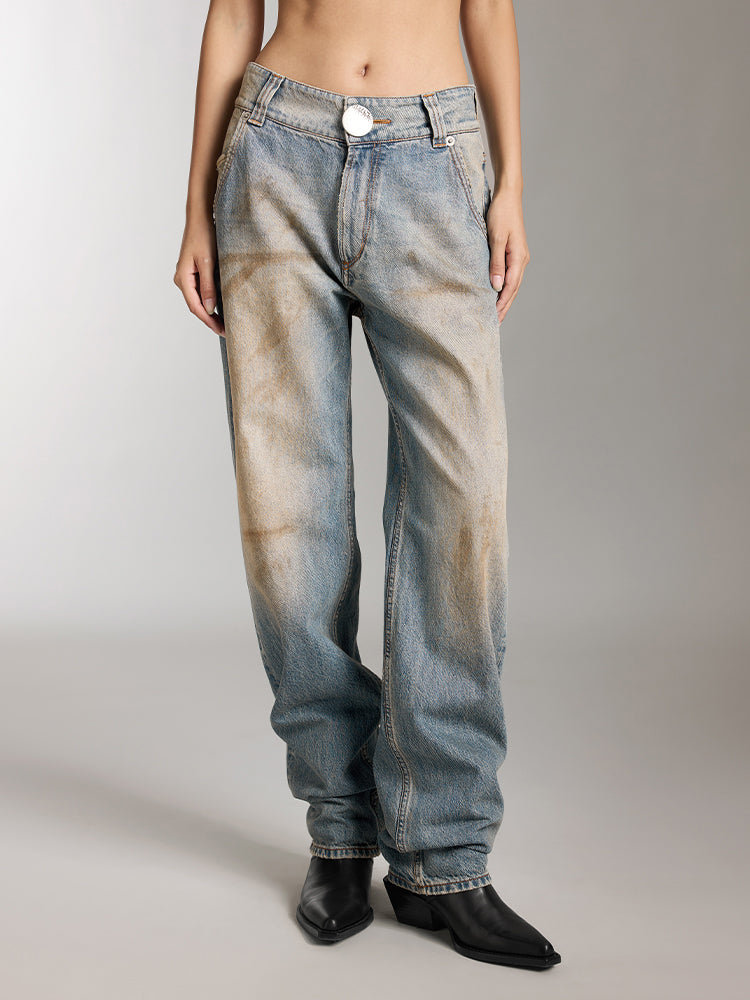 used-look-jeans im wasteland-stil