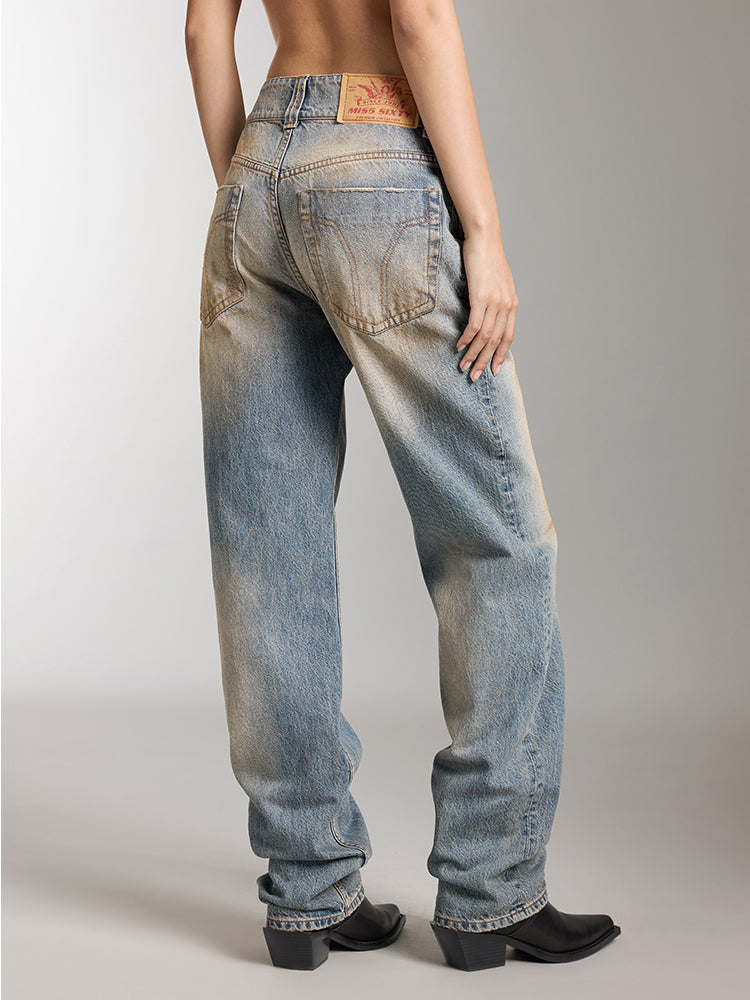 used-look-jeans im wasteland-stil