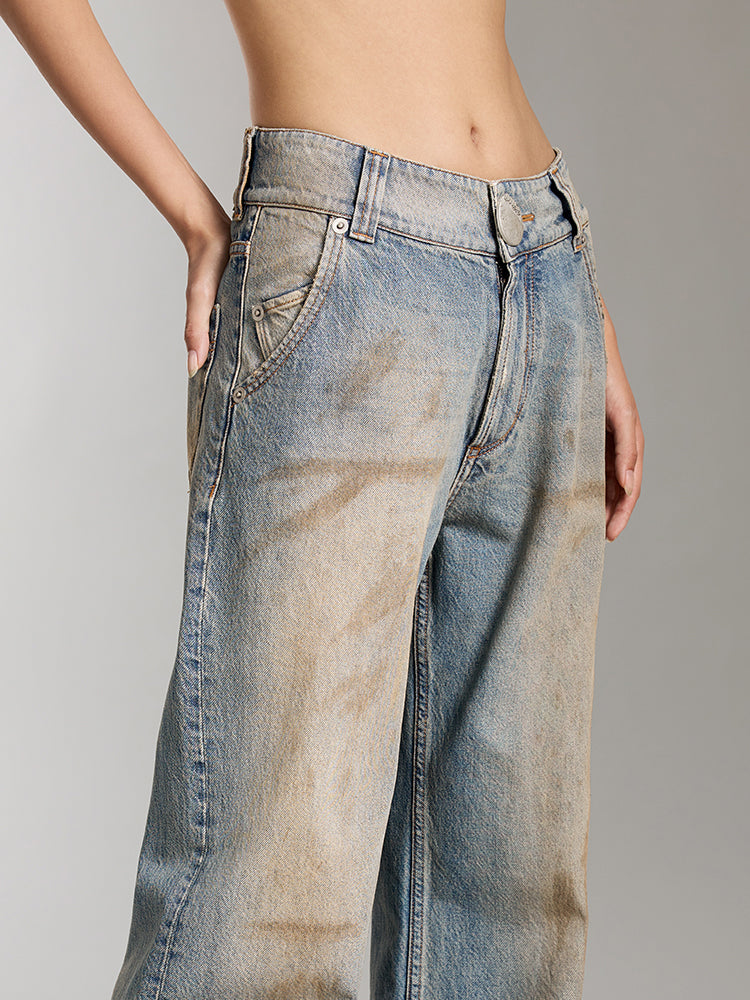 used-look-jeans im wasteland-stil