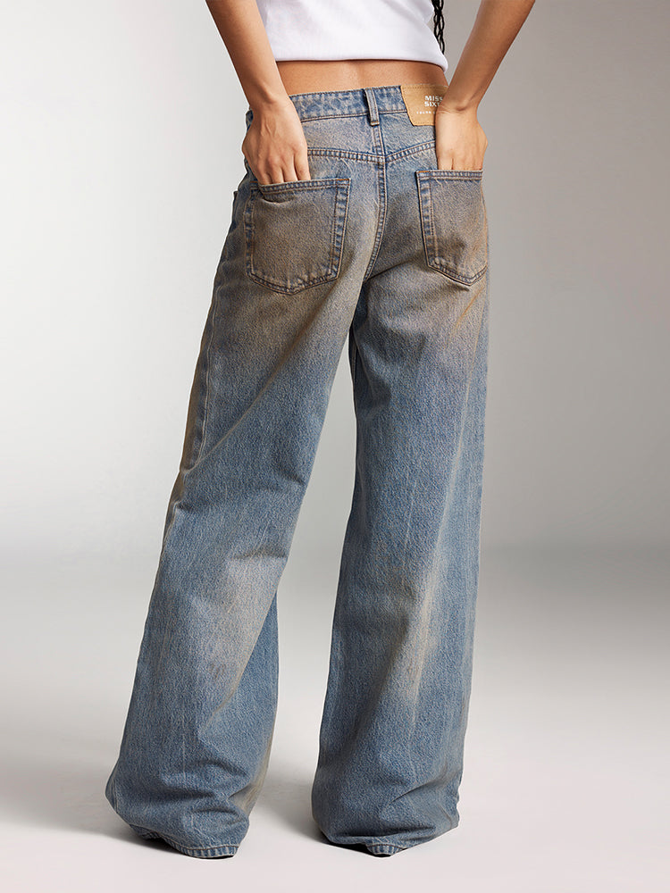 low-rise wasteland style jeans