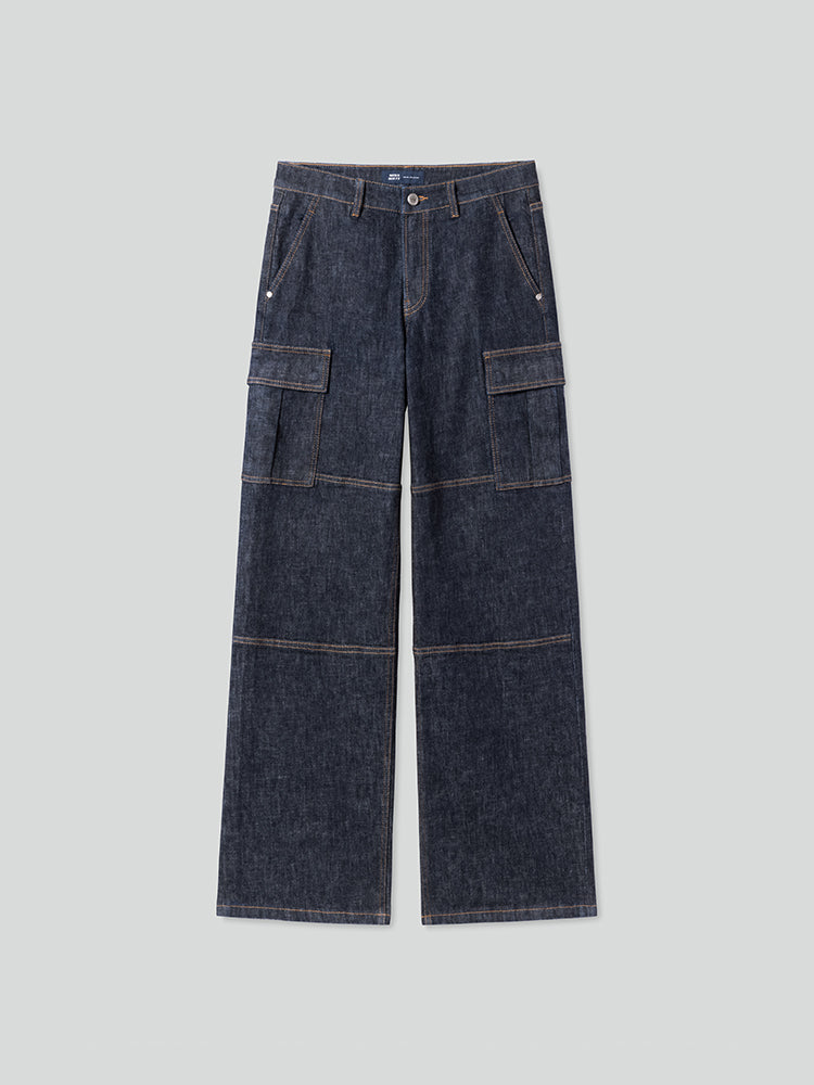 hüftjeans im cargo-stil