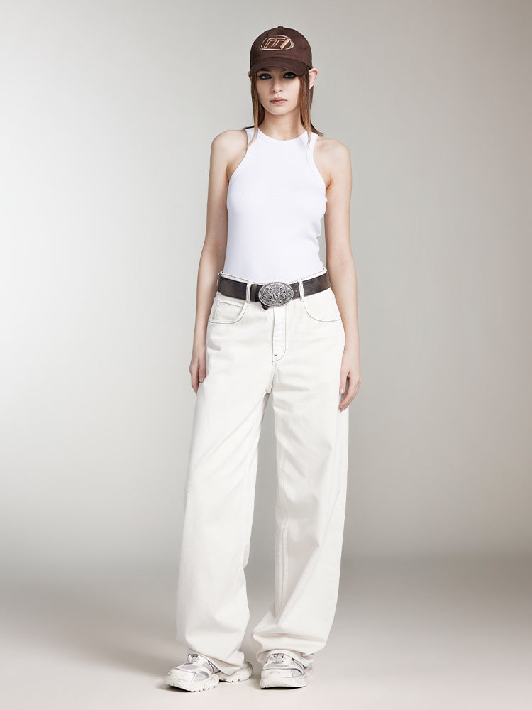 off-white jeans mit lockerer passform