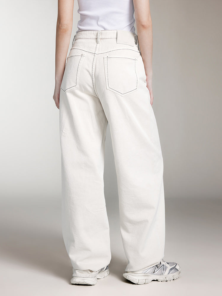 off-white jeans mit lockerer passform