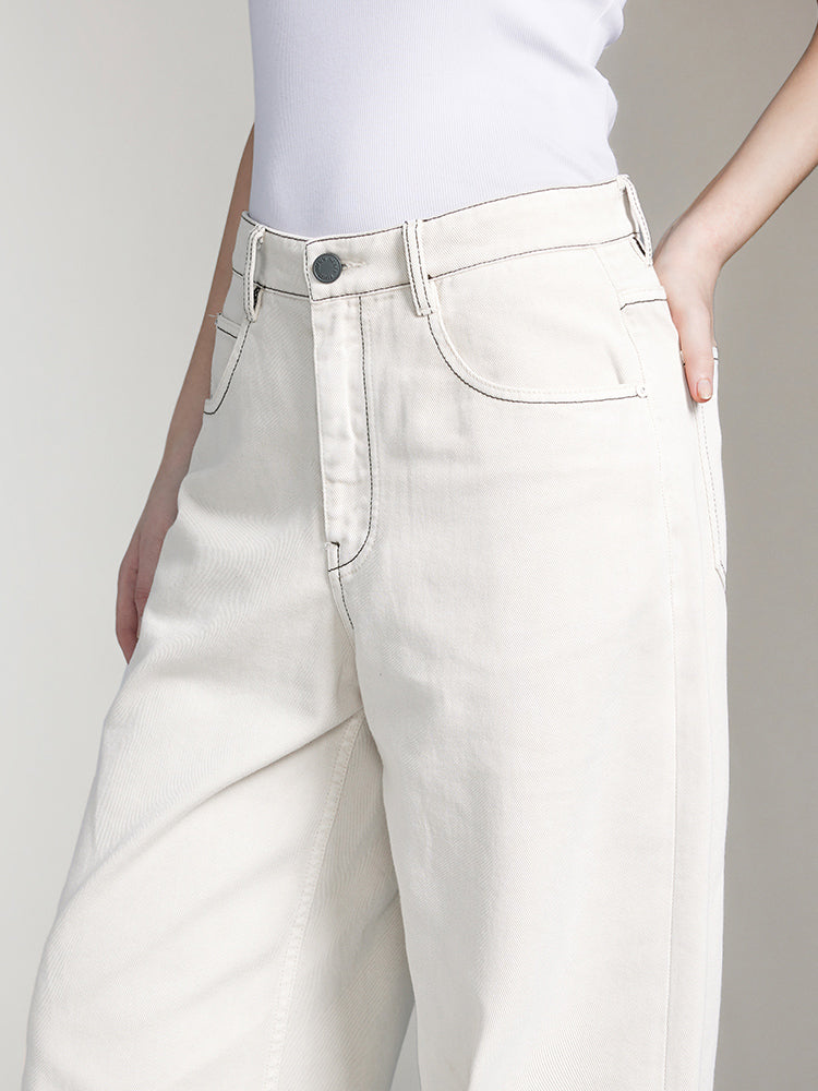 off-white jeans mit lockerer passform