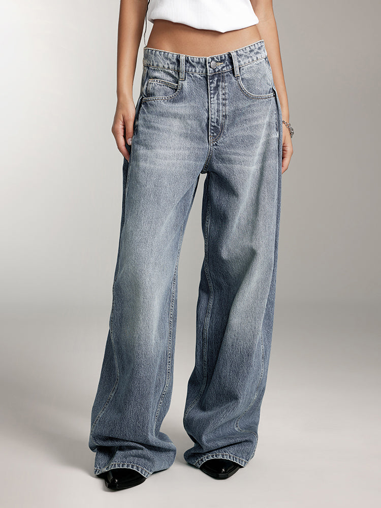 jeans mit geradem schnitt