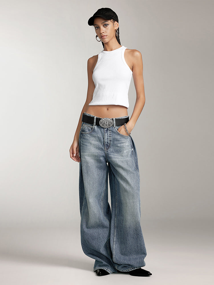 jeans mit geradem schnitt