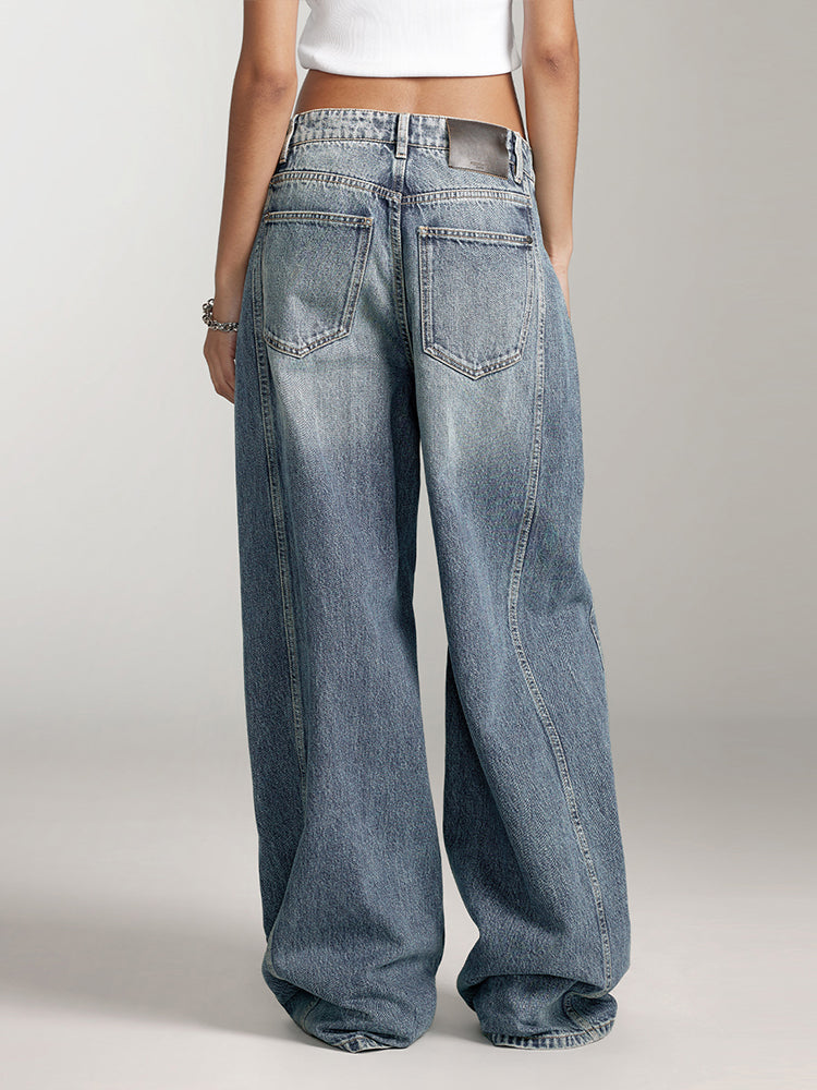 jeans mit geradem schnitt