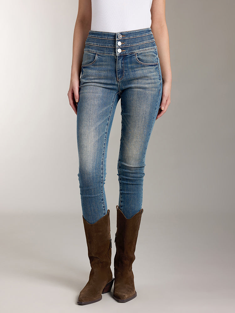 high waisted slim fit jeans
