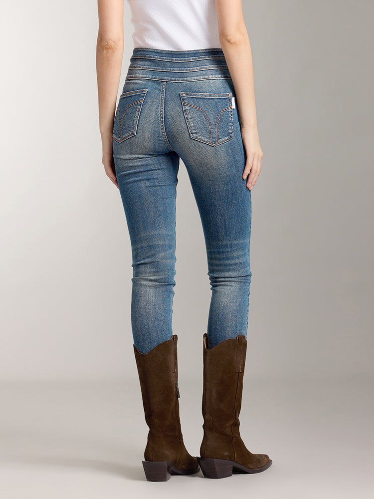 high waisted slim fit jeans