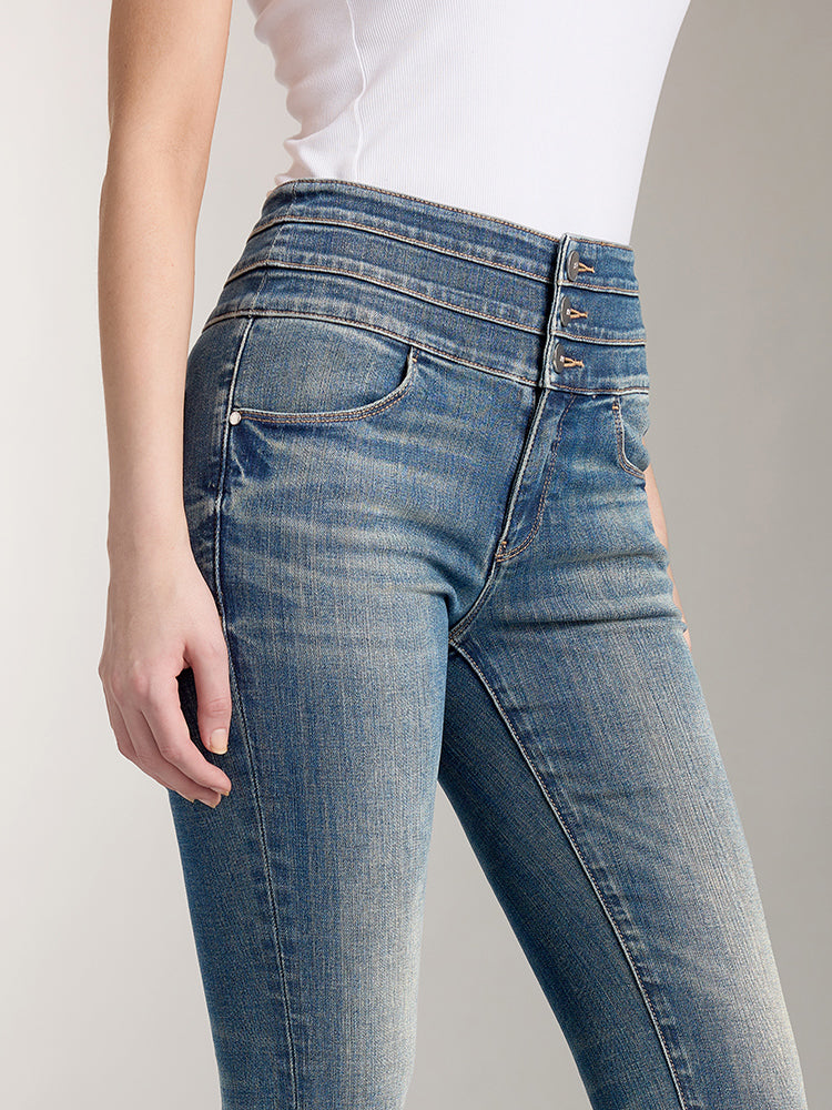 high waisted slim fit jeans