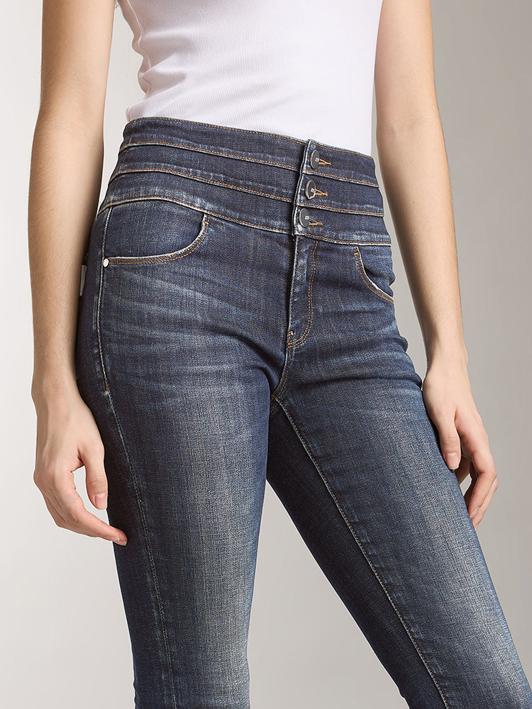 high waisted slim jeans