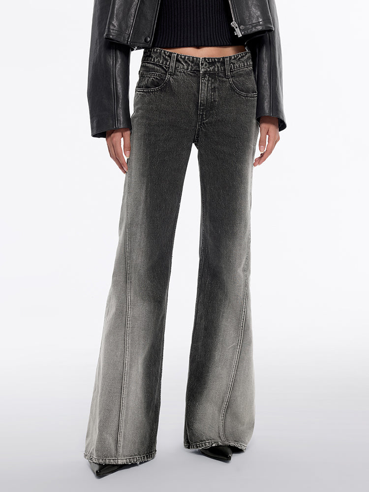 gradient bootcut jeans